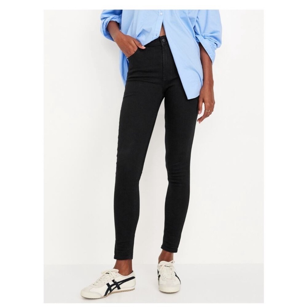 NWT Old Navy High Rise WOW Super Skinny Black Jeans Sz 4